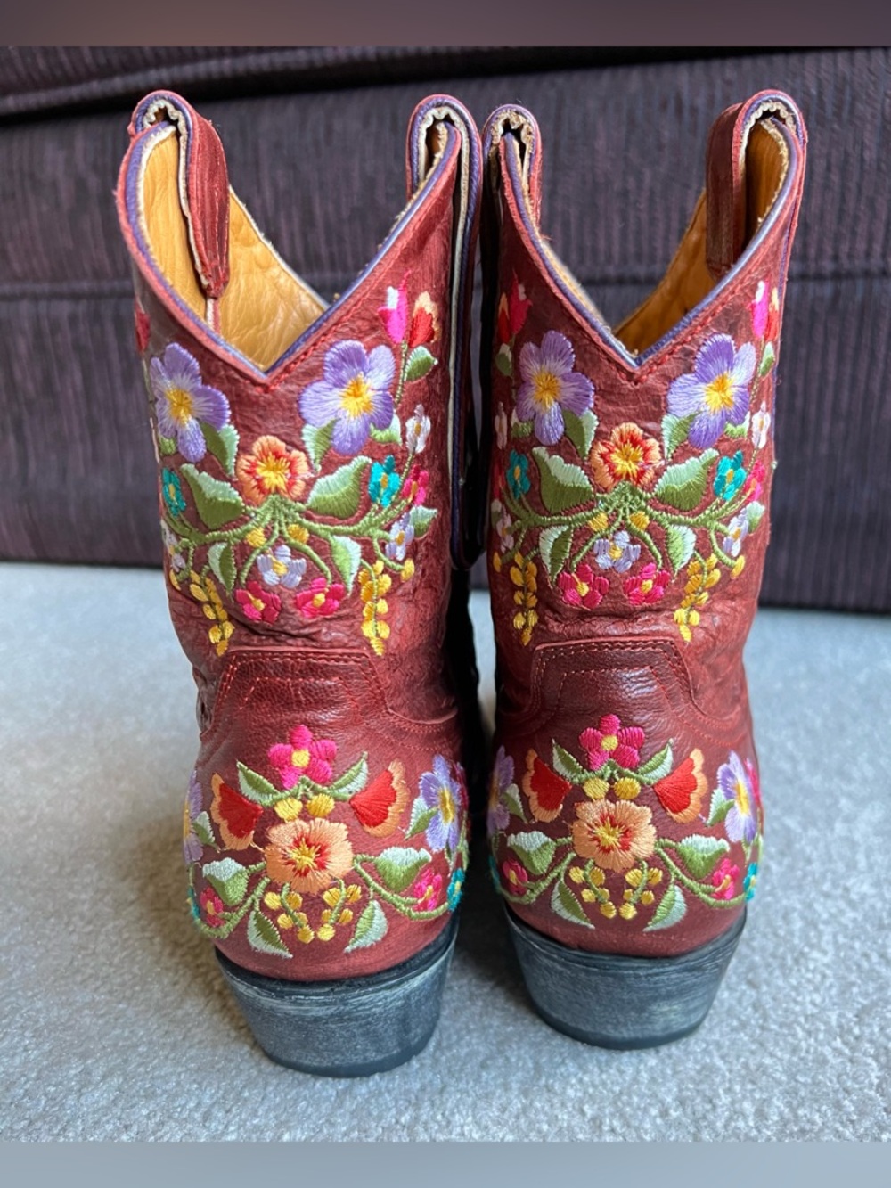 Price firm- Old Gringo 8 B Sora Floral Western Cowboy Boots Christmas Halloween - Picture 9 of 14